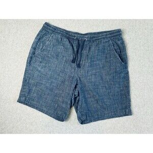 Urban‎ Pipeline Men’s 100% Cotton Pull On Elastic Waist Blue Drawstring Large